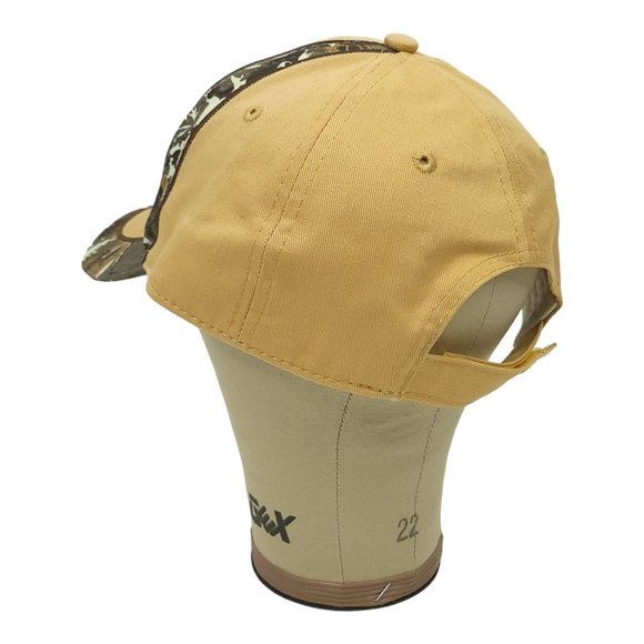 NESCO Logo Camo Stripe Khaki Strapback Trucker Baseball Hat Atlanta Cap - Picture 10 of 12